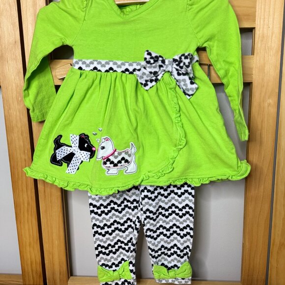 💚 Nannette Kids 2-Piece Dog Appliqué Outfit (12M) - Picture 3 of 8